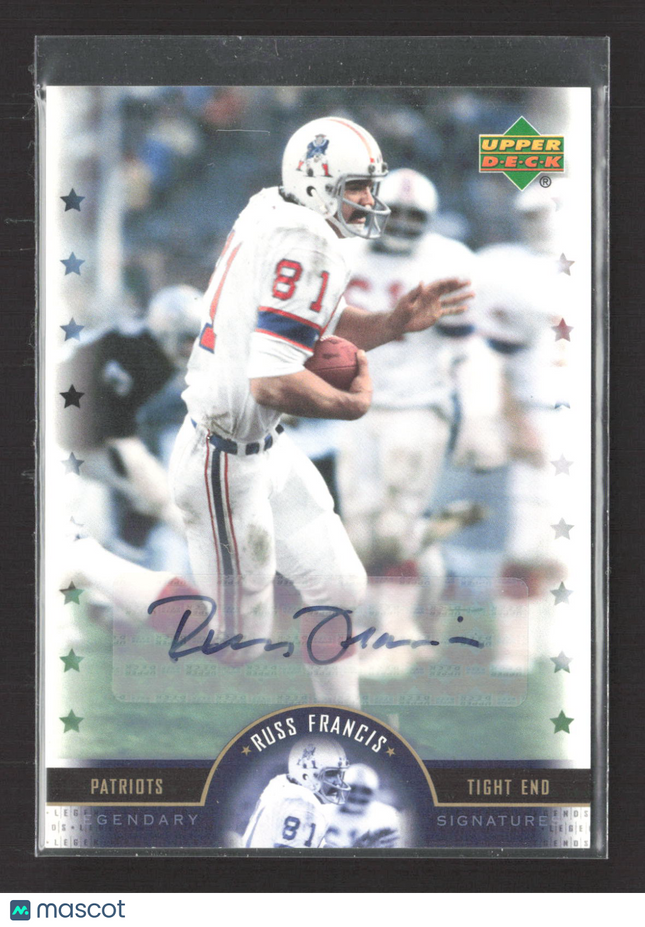 2005 Upper Deck NFL Legends Legendary Signatures Russ Francis #LS-RS Auto
