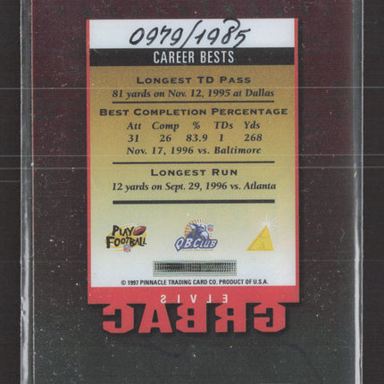 1997 Pinnacle Elvis Grbac 0979/1985
