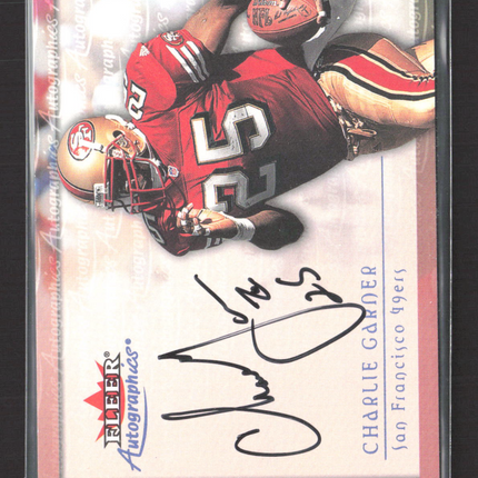 2000 Fleer Autographics Charlie Garner Auto