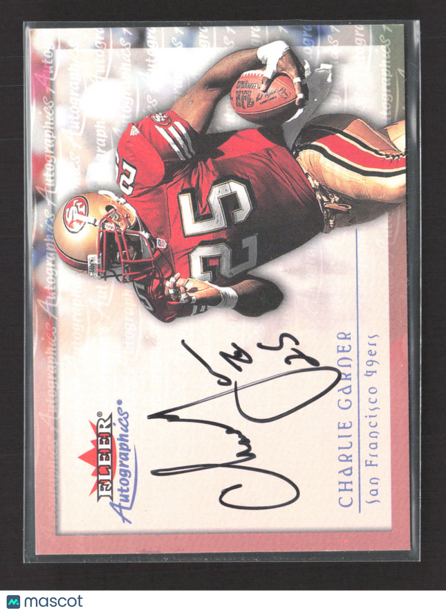 2000 Fleer Autographics Charlie Garner Auto