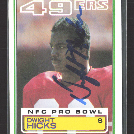 1983 Topps Dwight Hicks #167 Auto IP