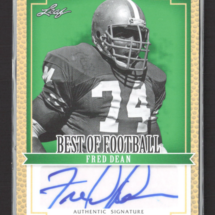 2012 Leaf Best of Football Fred Dean #BA-FD1 Auto