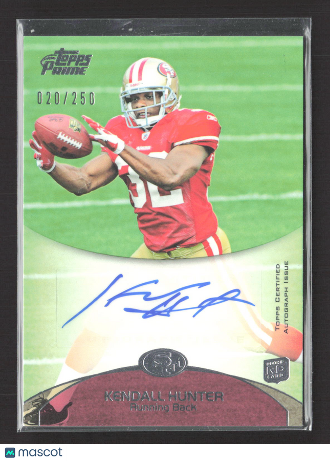 2011 Topps Prime Kendall Hunter #96 020/250 Auto