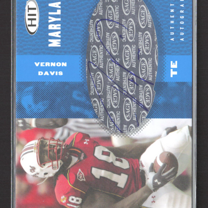 2006 SA-GE HIT Vernon Davis #A18 Authentic Autograph Auto