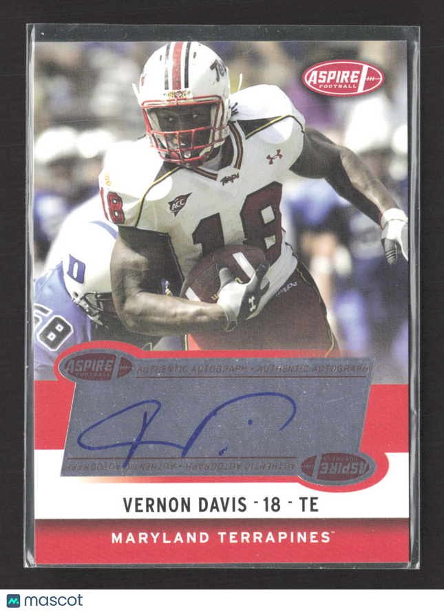 2006 Aspire Football Vernon Davis #6A Auto
