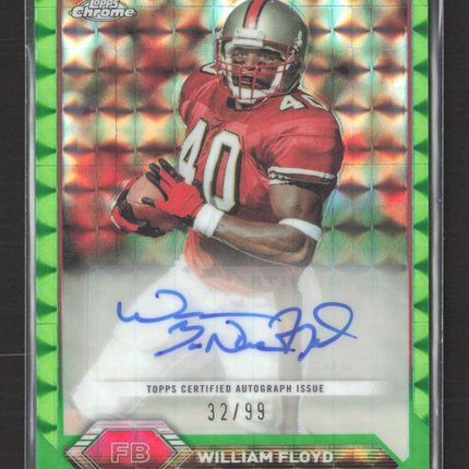 2024 Topps Chrome William Floyd #TCA-WF Green Geometric 32/99 Auto
