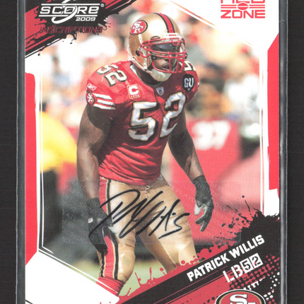 2009 Score Red Zone Patrick Willis #251 02/30 Auto