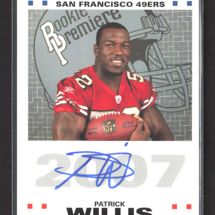 2007 Topps Rookie Premiere Patrick Willis #RPA-PWI Auto