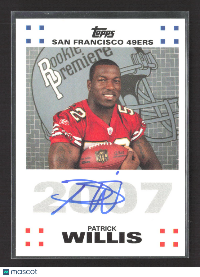 2007 Topps Rookie Premiere Patrick Willis #RPA-PWI Auto