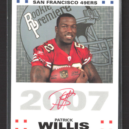 2007 Topps Rookie Premiere Patrick Willis #RPA-PWI Auto