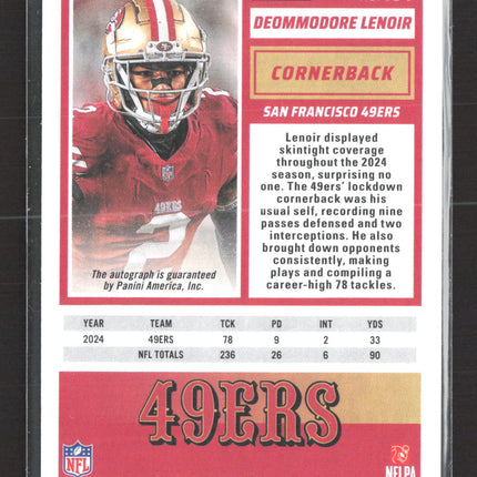 2025 Panini Score Deommodore Lenoir #184 Auto