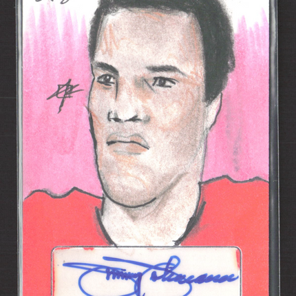 2015 Leaf Sports Edition Masterworks Jimmy Johnson 1/1 Sketch Hand Drawn Auto