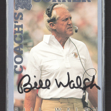 2000 Fleer Greats of the Game Coach's Corner Bill Walsh #95CC Auto IP