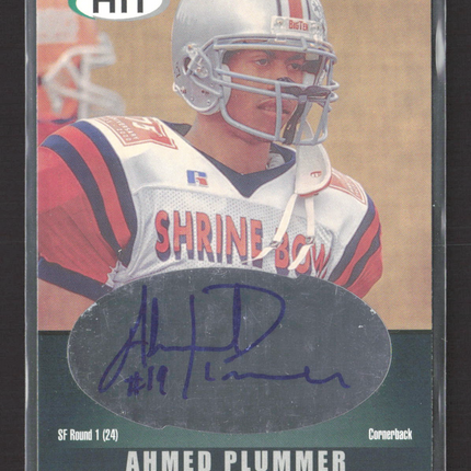 2000 SAGE HIT Ahmed Plummer #A19 Authentic Auto