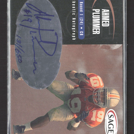 2000 SAGE Authentic Autograph Ahmed Plummer #A34 Autograph 131/650 Auto