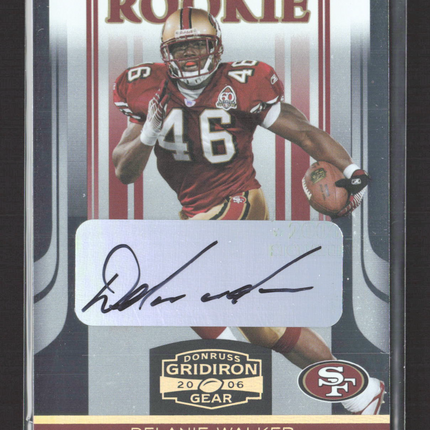 2006 Donruss Gridiron Gear Delanie Walker #134 154/250 Auto