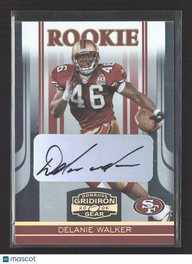 2006 Donruss Gridiron Gear Delanie Walker #134 154/250 Auto