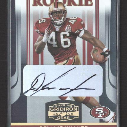 2006 Donruss Gridiron Gear Delanie Walker #134 040/250 Auto