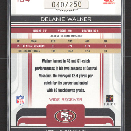 2006 Donruss Gridiron Gear Delanie Walker #134 040/250 Auto