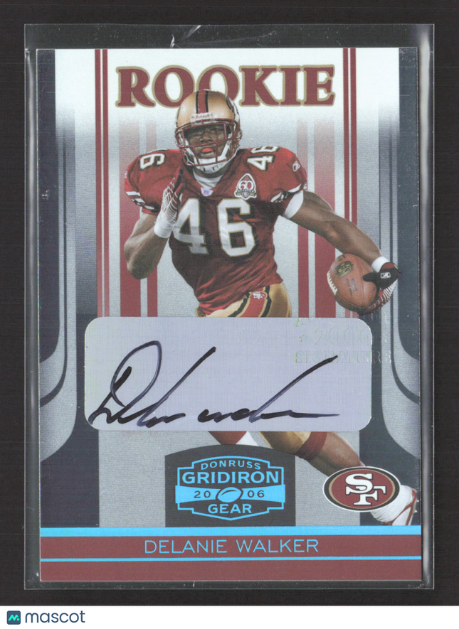 2006 Donruss Gridiron Gear Delanie Walker #134 16/25 Auto