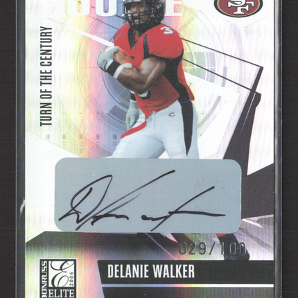 2006 Donruss Elite Turn of the Century Delanie Walker #136 029/100 Auto