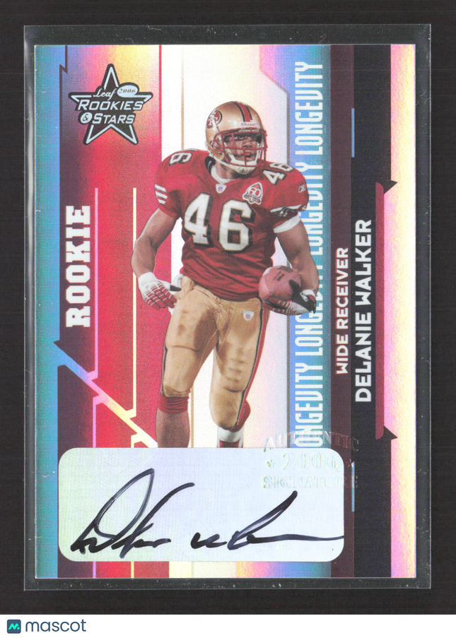 2006 Leaf Rookies & Stars Longevity Delanie Walker #231 Auto /10