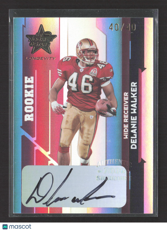 2006 Leaf Rookies & Stars Longevity Delanie Walker #231 40/40 Auto