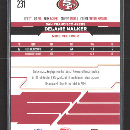 2006 Leaf Rookies & Stars Longevity Delanie Walker #231 40/40 Auto
