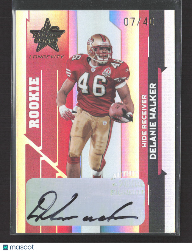2006 Leaf Rookies & Stars Longevity Delanie Walker #231 07/40 Auto