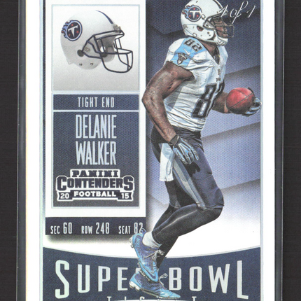 2015 Panini Contenders Football Delanie Walker #36 Super Bowl Ticket 1/1