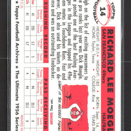 1994 Topps Football Archives The Ultimate 1956 Series Dick Moegle #14 Auto