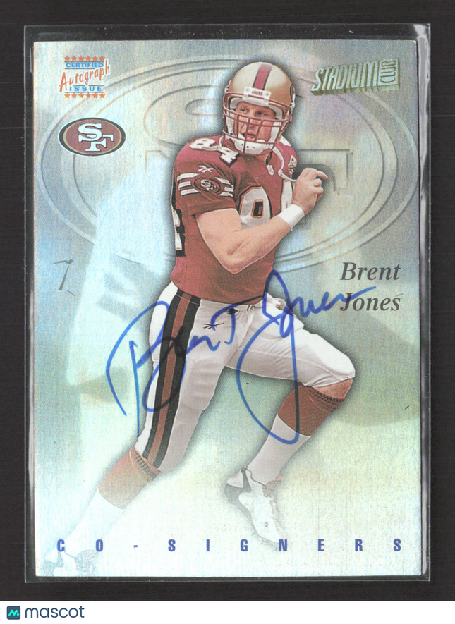 1997 Topps Stadium Club Co-Signers Brent Jones Curtis Conway #CO88 Auto