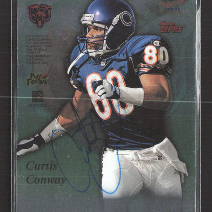 1997 Topps Stadium Club Co-Signers Brent Jones Curtis Conway #CO88 Auto