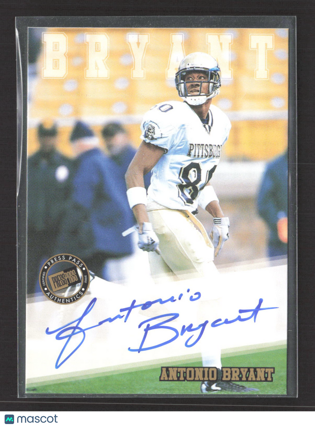 2002 Press Pass Draft Pick Football Antonio Bryant Auto