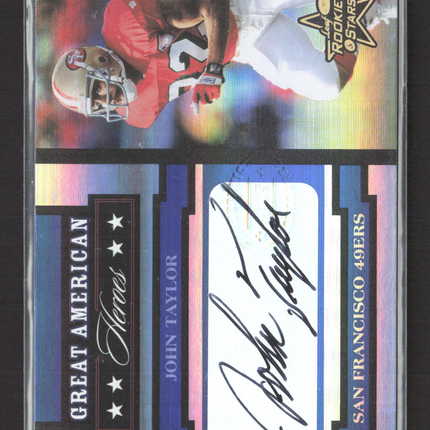 2005 Leaf Rookies & Stars Great American Heroes John Taylor #GAH-16 22/75 Auto