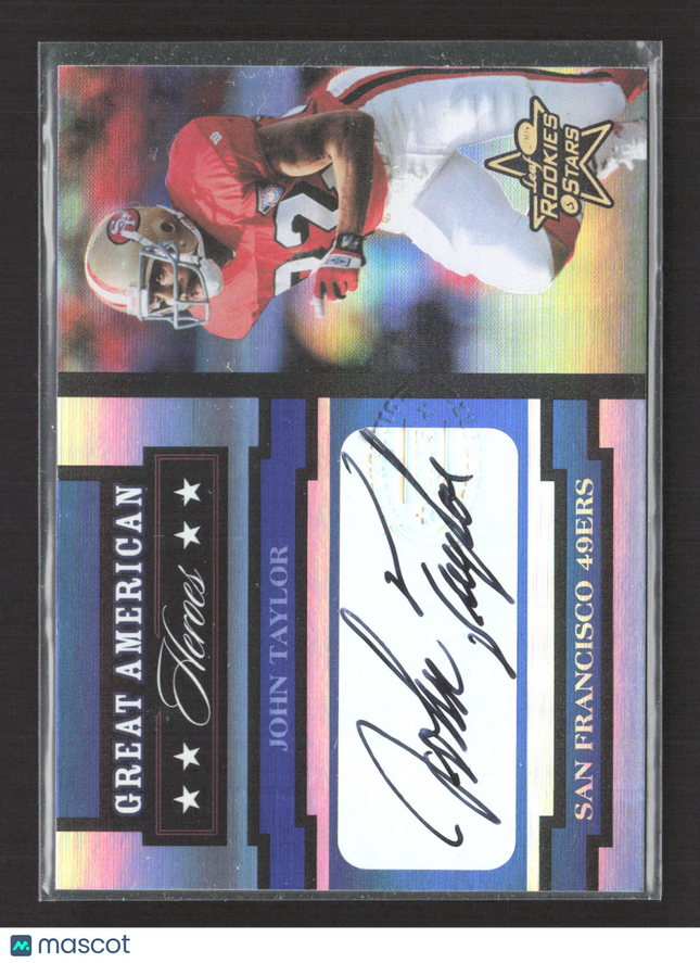 2005 Leaf Rookies & Stars Great American Heroes John Taylor #GAH-16 22/75 Auto