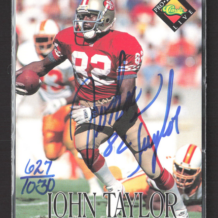 1994 Classic NFL Pro Line Live John Taylor Auto
