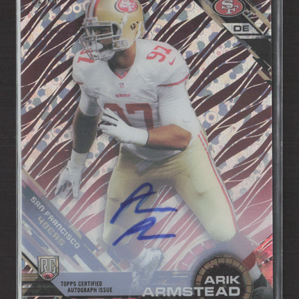 2015 Topps High Tek Arik Armstead #HT-AA Zebra Pattern RC Auto /5