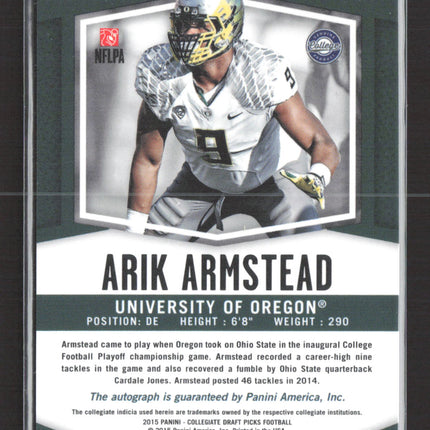 2015 Panini Prizm Collegiate Draft Picks Arik Armstead #154 RC Auto