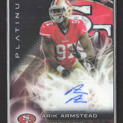 2015 Topps Platinum Arik Armstead #AR-AAR RC 09/15 Auto