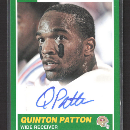 2013 Score Quinton Patton #413 Green RC Auto