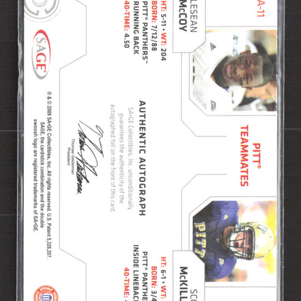 2009 SAGE Hit LeSean McCoy Scott McKillop #SA-11 Auto