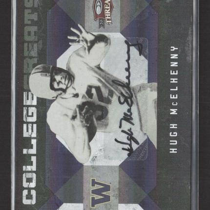 2009 Donruss Threads College Greats Hugh McElhenny #9 046/100 Auto