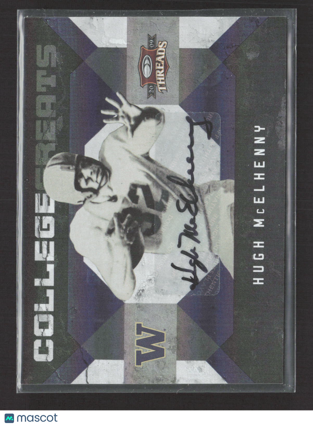 2009 Donruss Threads College Greats Hugh McElhenny #9 046/100 Auto