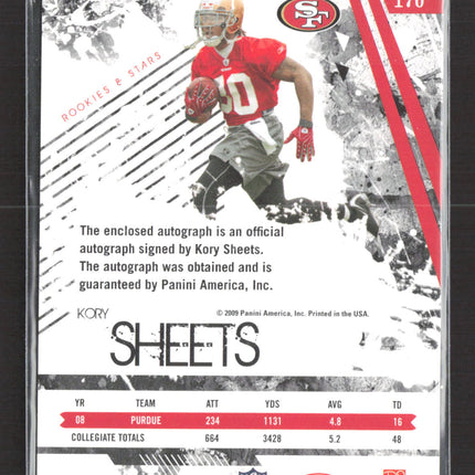 2009 Panini Donruss Rookies & Stars Longevity Kory Sheets #170 035/250 Auto