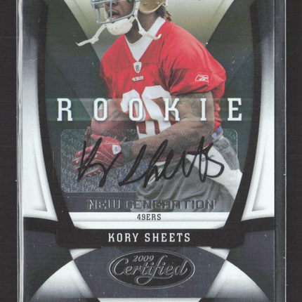 2009 Panini Donruss Certified New Generation Kory Sheets #172 232/249 Auto