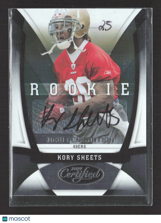 2009 Panini Donruss Certified New Generation Kory Sheets #172 232/249 Auto