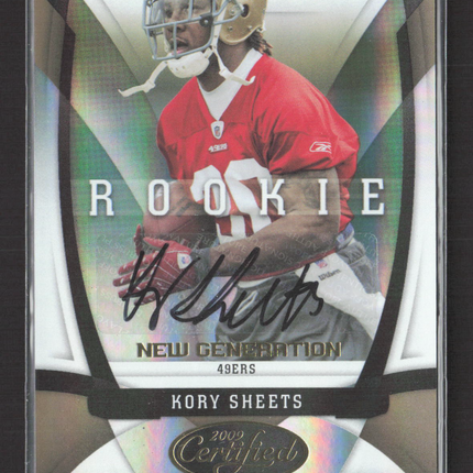 2009 Panini Donruss Certified New Generation Kory Sheets #172 02/25 Auto
