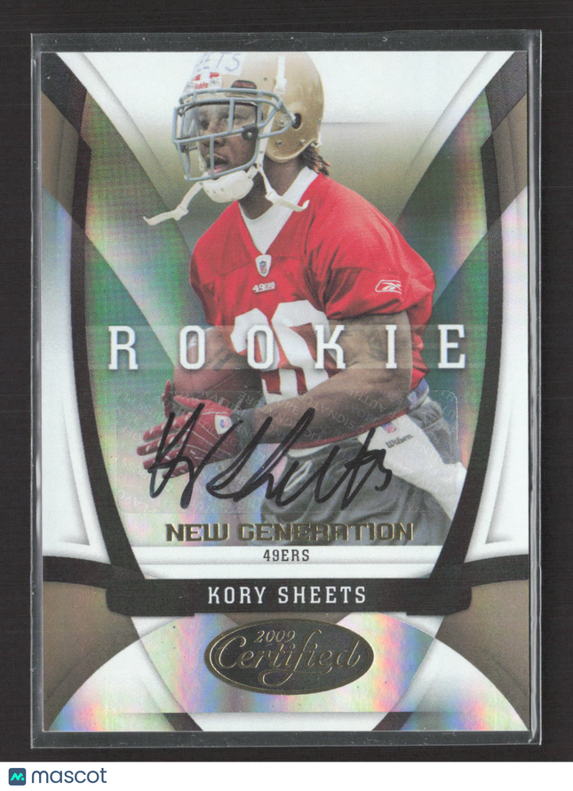 2009 Panini Donruss Certified New Generation Kory Sheets #172 02/25 Auto