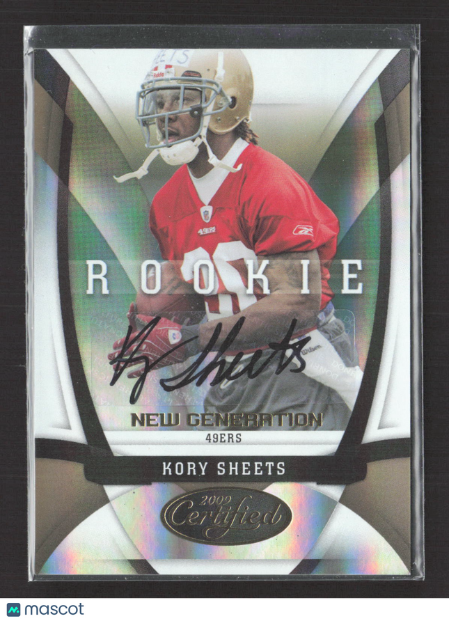2009 Panini Certified New Generation Kory Sheets #172 15/25 Auto